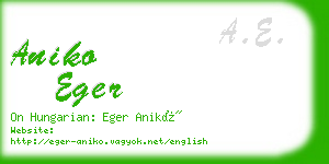 aniko eger business card